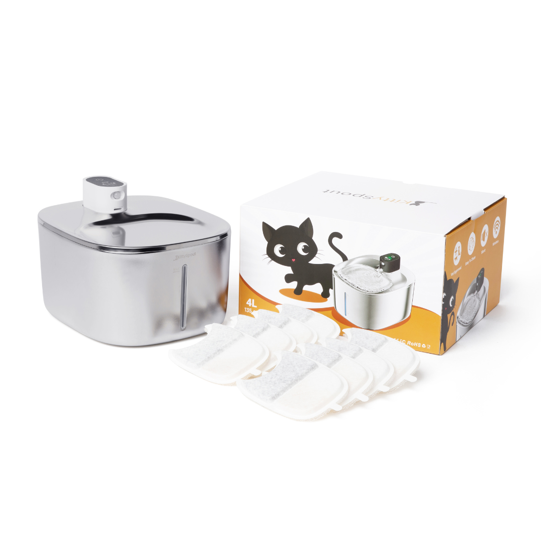 KattBrunn – Tyst och trådlös fontän för friskt vatten