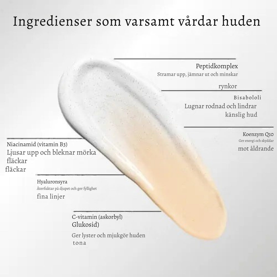 Vima – Anpassande foundation med naturlig finish och SPF 30