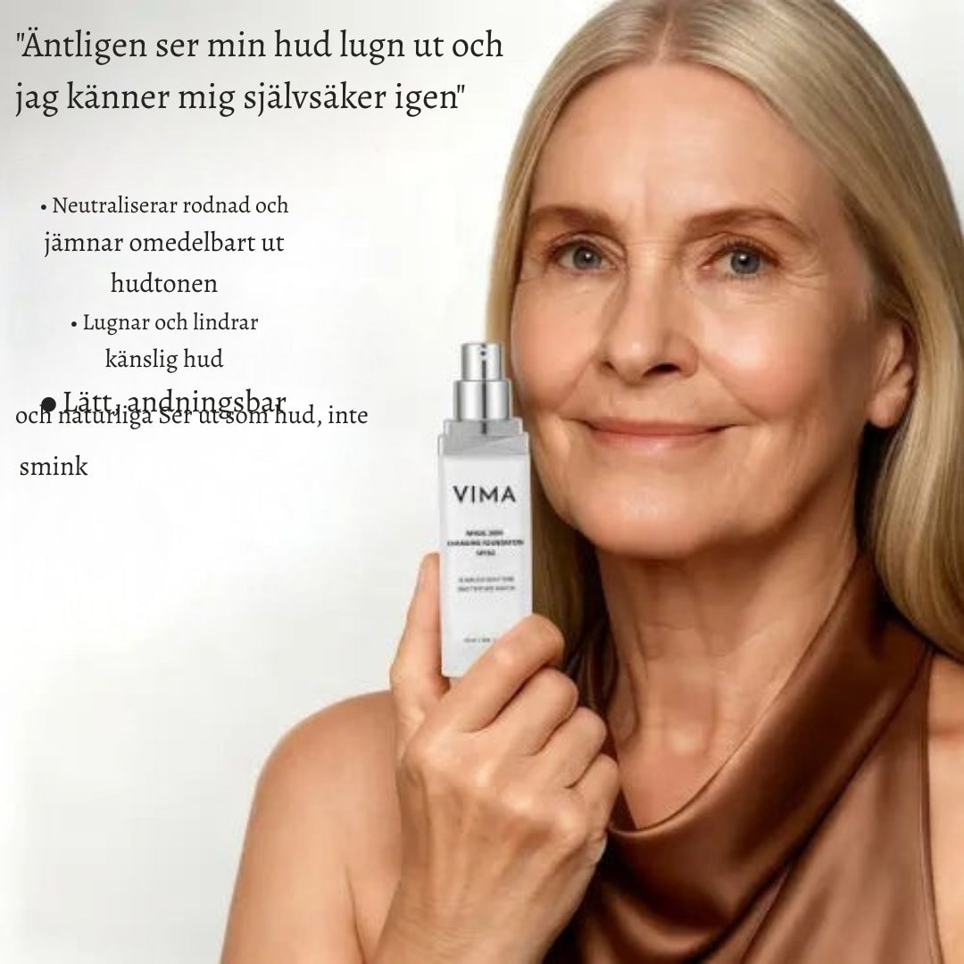 Vima – Anpassande foundation med naturlig finish och SPF 30