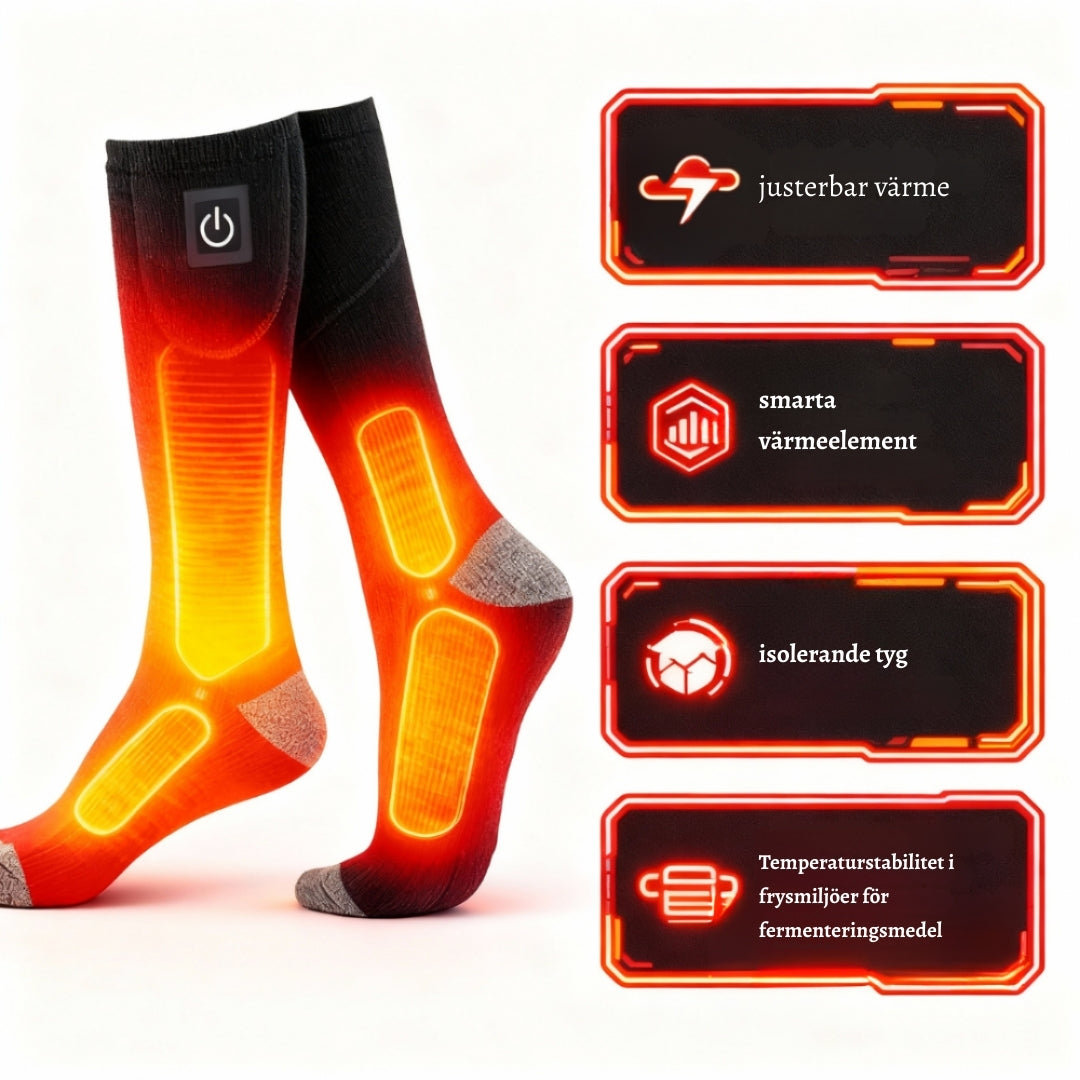 VärmeFot – Uppvärmda strumpor med justerbar värme