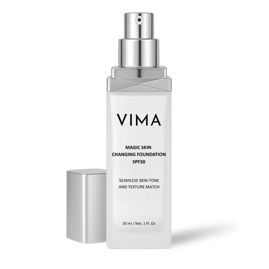 Vima – Anpassande foundation med naturlig finish och SPF 30