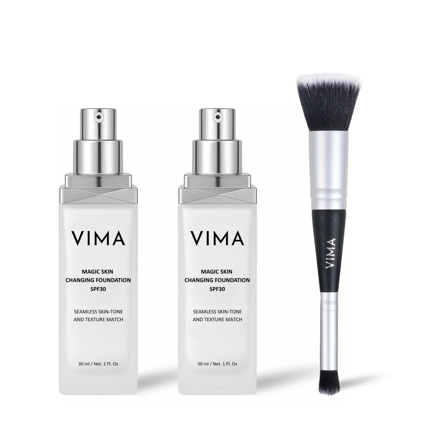 Vima – Anpassande foundation med naturlig finish och SPF 30