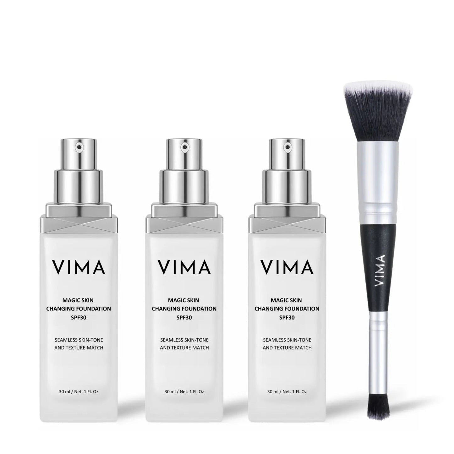 Vima – Anpassande foundation med naturlig finish och SPF 30