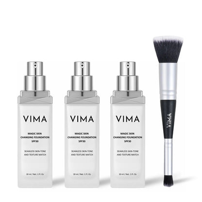Vima – Anpassande foundation med naturlig finish och SPF 30