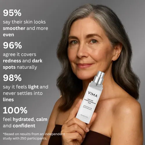 Vima – Anpassande foundation med naturlig finish och SPF 30