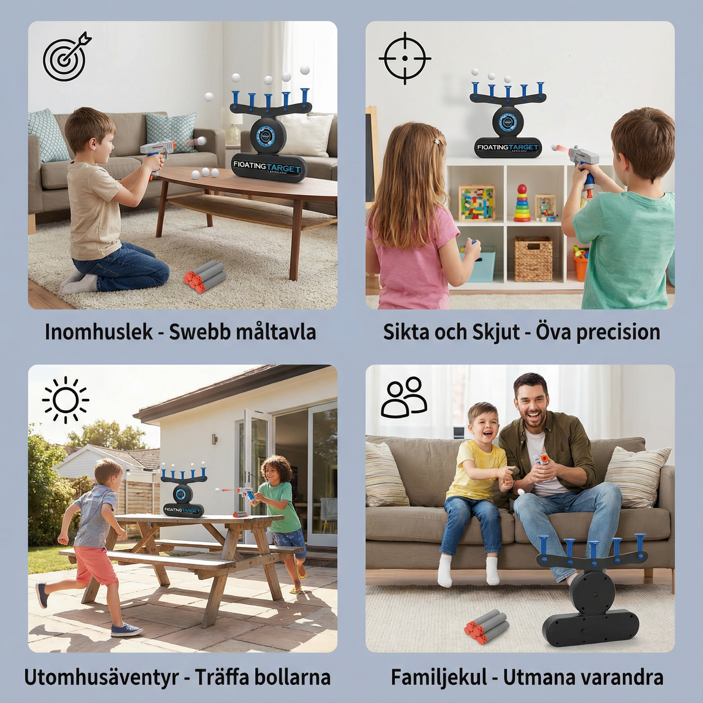 TräffLjus – Interaktivt precisionsspel med svävande bollar